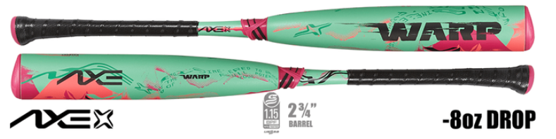 (NEW) 2025 AXE Warp Composite USSSA Certified Bat (-8) 22 oz 30"