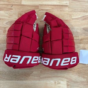 Detroit Red Wings Gustafsson Game Worn Bauer Pro Series Gloves 14" Pro Stock (Used)