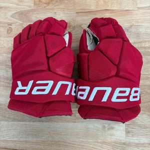 Detroit Red Wings Veleno Game Worn Bauer Vapor Hyperlite Gloves 13" Pro Stock (Used)