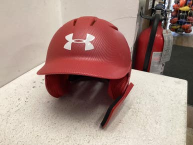 Used Under Armour HELMET Batting Helmet No Mask Red MD 11443-S000197313