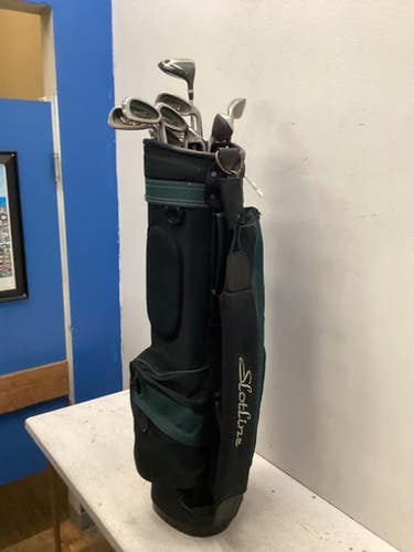 Used Spalding EXECUTIVE EZ Mens Package Set RH Green 9 Piece 11443-S000197309