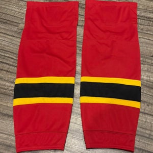 Calgary Flames Stadium Series Themed Hockey Socks Junior 23” Red Edge Style New