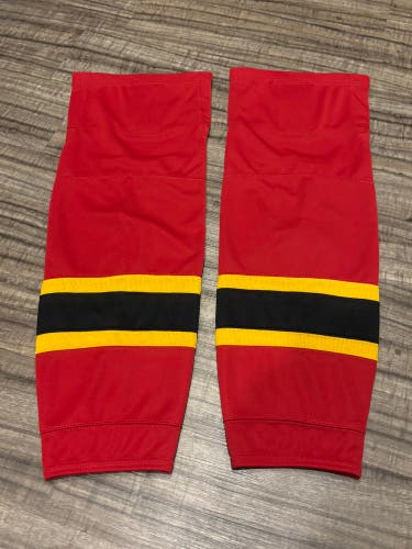 Calgary Flames Stadium Series Themed Hockey Socks Junior 23” Red Edge Style New