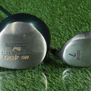 HENRY GRIFFITTS WOODS HG 400 DRIVER & 7 WOOD STIFF FLEX GRAPHITE SHAFT RH