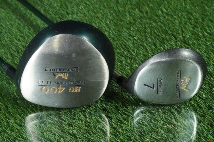 HENRY GRIFFITTS WOODS HG 400 DRIVER & 7 WOOD STIFF FLEX GRAPHITE SHAFT RH