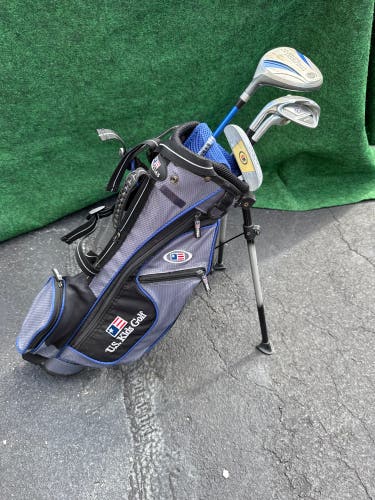 US Kids Golf UL 45 (WT-25) Junior Golf Set LH (Used) 4 Clubs + Bag