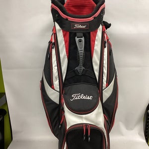 Used Titleist 14 SLOT CART BAG Mens Cart Bag White/Black/Red 11851-S000037099