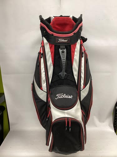 Used Titleist 14 SLOT CART BAG Mens Cart Bag White/Black/Red 11851-S000037099