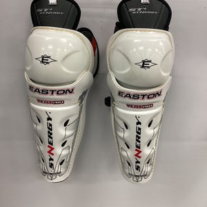 Used Easton SYNERGY Junior Shin Guards White 12" 11851-S000037078