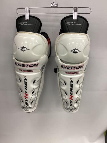 Used Easton SYNERGY Junior Shin Guards White 12" 11851-S000037078