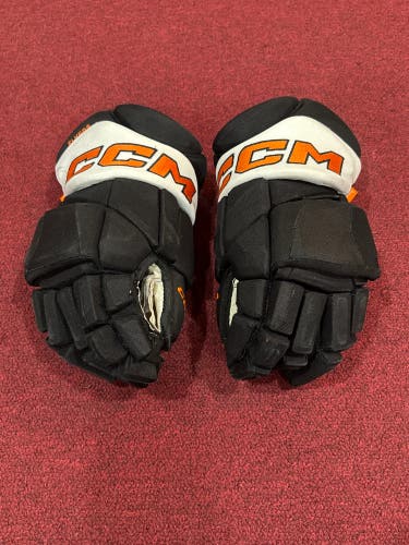 Philadelphia Flyer CCM Jetspeed Gloves 14" Pro Stock item#15FKY