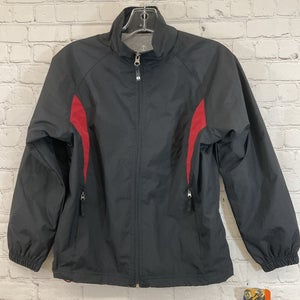 Holloway 40012 Youth's 100% Polyester Shell Windbreaker Jacket Black Red Medium