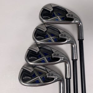 Callaway X-22 Iron Set 7-PW+LW 75g Stiff Graphite Mens RH