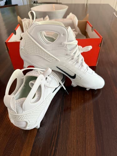 White Unisex Size M 12.0 (W 13.0) Adult Nike Huarache 9 Elite Low Low Top (New)