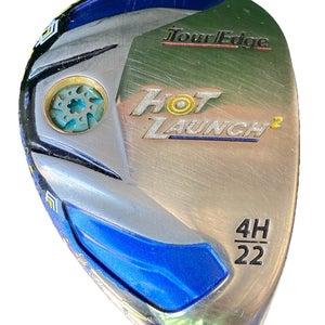 Tour Edge Hot Launch2 4 Hybrid 22* 45g Ladies Flex Graphite 37.5" RH Nice Z-Grip