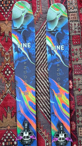 Women's 2024 158 cm Line Pandora 104 Skis With AT Bindings (Used)