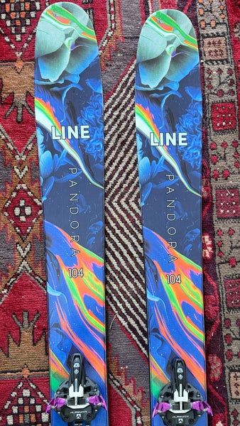 Women's 2024 158 cm Line Pandora 104 Skis With AT Bindings (Used)