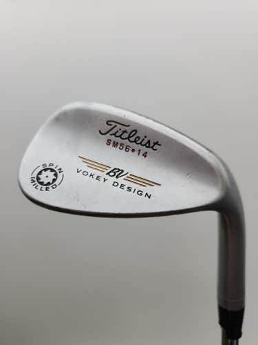 2009 TITLEIST VOKEY SPIN MILLED CHROME WEDGE 56*/14 STIFF TT DYNAGOLD 35.25" FAI