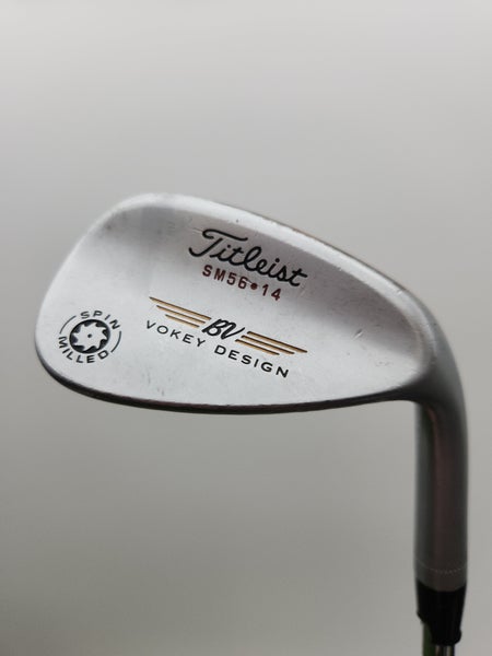 2009 TITLEIST VOKEY SPIN MILLED CHROME WEDGE 56*/14 STIFF TT DYNAGOLD 35.25" FAI