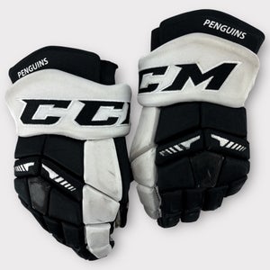 Pro Stock Used 14" CCM HGTK Tacks Wilkes-Barre/Scranton Pittsburgh Penguins Hockey Gloves
