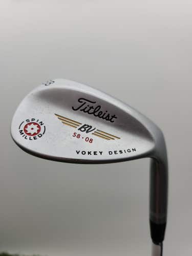 2009 TITLEIST VOKEY SPIN MILLED WEDGE 58*/08 WEDGEFLEX DYNAGOLD  35" VERYGOOD
