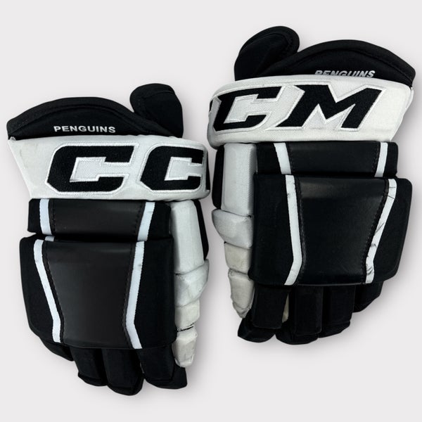 Pro Stock Used 14" CCM HG97 4-Roll Wilkes-Barre/Scranton Pittsburgh Penguins Hockey Gloves