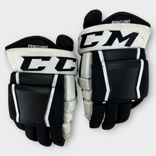 Pro Stock Used 15" CCM HG97 4-Roll Wilkes-Barre/Scranton Pittsburgh Penguins Hockey Gloves