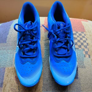 Blue Men's Size M 9.5 (W 10.5) Youth Nike Air Diamond Low Top Molded Cleats (New)