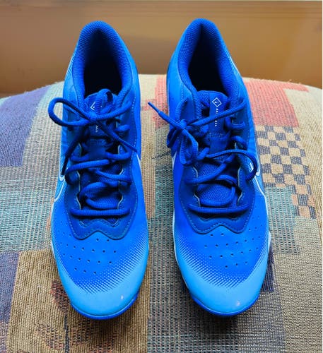 Blue Men's Size M 9.5 (W 10.5) Youth Nike Air Diamond Low Top Molded Cleats (New)