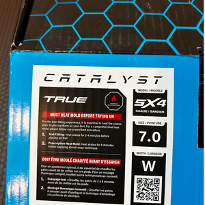 2025 True Catalyst 5X4 Hockey Skates Wide Width 7 (New)