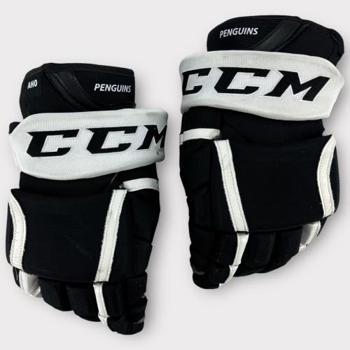 Pro Stock Used 15" CCM HG12 Wilkes-Barre/Scranton Pittsburgh Penguins Hockey Gloves