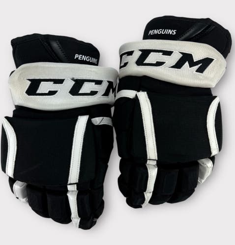 Pro Stock Used 15" CCM HG12 Wilkes-Barre/Scranton Pittsburgh Penguins Hockey Gloves
