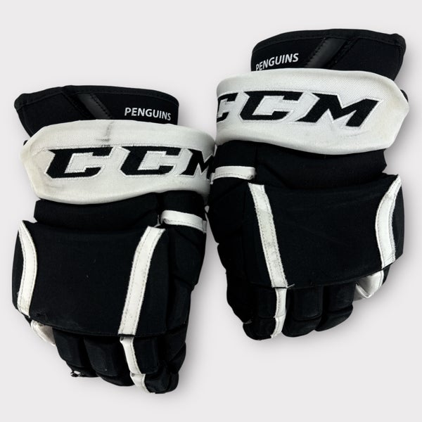 Pro Stock Used 15" CCM HG12 Wilkes-Barre/Scranton Pittsburgh Penguins Hockey Gloves