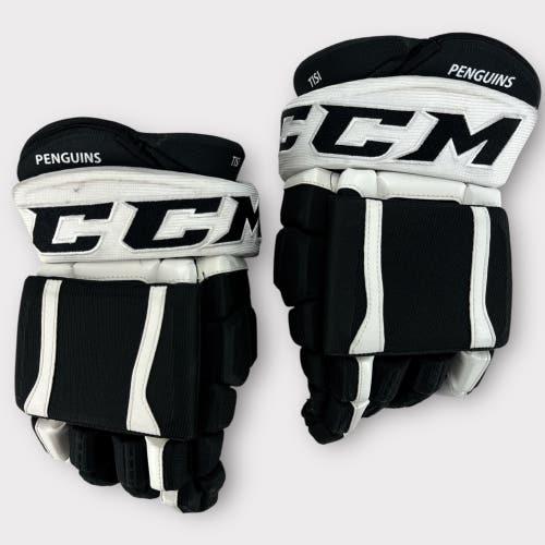 Pro Stock Used 14" CCM HGCL Wilkes-Barre/Scranton Pittsburgh Penguins Hockey Gloves
