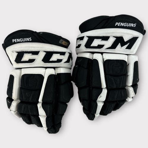 Pro Stock Used 13" CCM HGCL Wilkes-Barre/Scranton Pittsburgh Penguins Hockey Gloves
