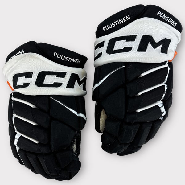 Pro Stock Used 13" CCM HGPJSPP JetSpeed Wilkes-Barre/Scranton Pittsburgh Penguins Hockey Gloves