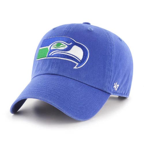 Seattle Seahawks Classic '47 Brand NFL Clean Up Adjustable Strapback Hat Dad Cap