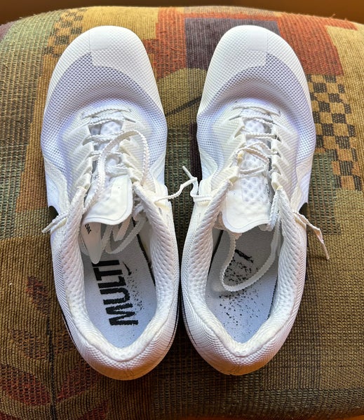 White Men's Size M 9.5 (W 10.5) Youth Nike Zoom Rival Distance Shoes (Used)