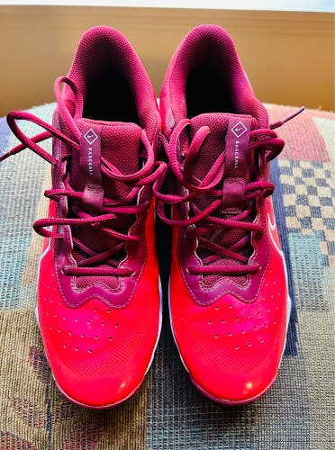 Red Men's Size M 9.5 (W 10.5) Youth Nike Air Diamond Low Top (Used)