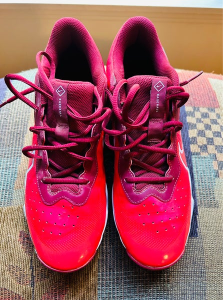 Red Men's Size M 9.5 (W 10.5) Youth Nike Air Diamond Low Top (Used)