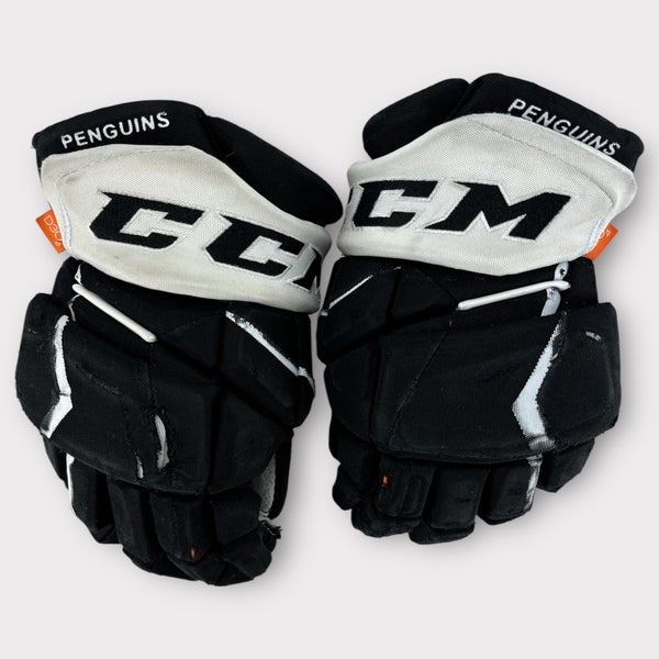 Pro Stock Used 13" CCM HGPJSPP JetSpeed Wilkes-Barre/Scranton Pittsburgh Penguins Hockey Gloves