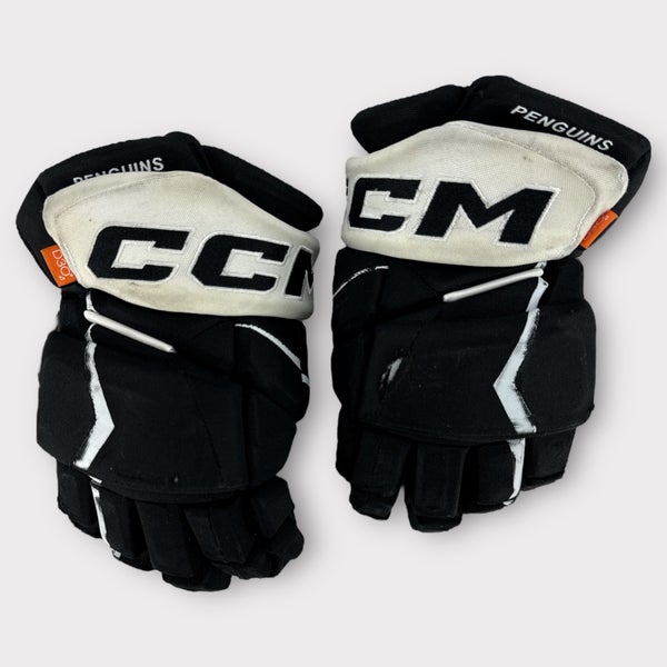 Pro Stock Used 13" CCM HGPJSPP JetSpeed Wilkes-Barre/Scranton Pittsburgh Penguins Hockey Gloves