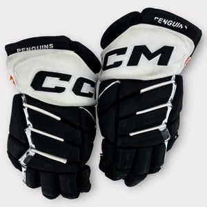 Pro Stock Used 14" CCM HGPJSPP JetSpeed Wilkes-Barre/Scranton Pittsburgh Penguins Hockey Gloves