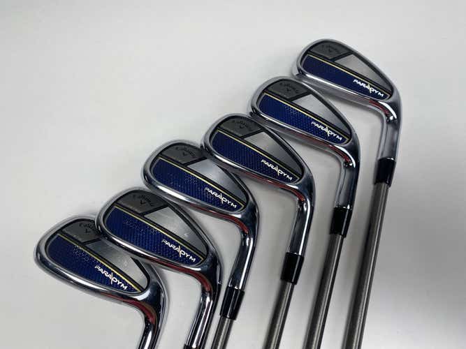 Callaway Paradym Iron Set 6-PW+GW AeroTech SteelFiber i95 Stiff Graphite Mens RH