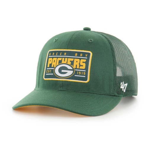 Green Bay Packers 47 Brand NFL Green Hardline Trucker Adjustable Hat Cap