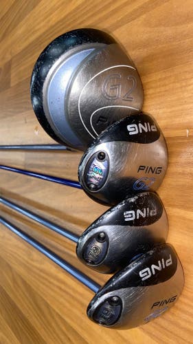 Ping G2  RH Driver & Woods Set Ladies Flex 15.5  Loft L,7,9 Woods