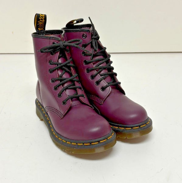 Dr Martens 8-Hole Purple Leather Air Wair Women's Boots US 5 EU 36 NEW