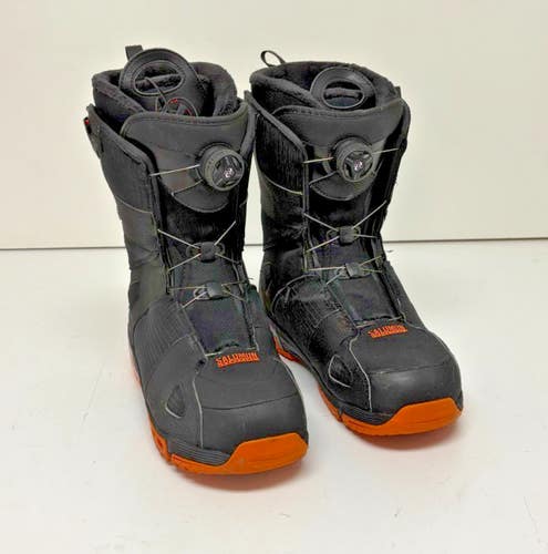 Salomon Savage Boa-Coiler Black Leather All-Mountain Snowboard Boots US 10 EU 43