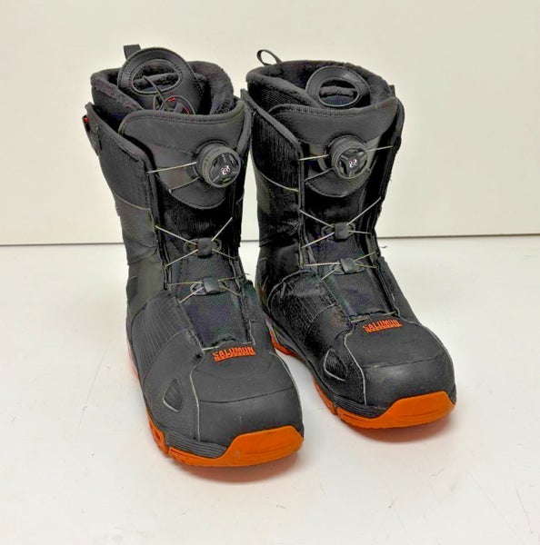 Salomon Savage Boa-Coiler Black Leather All-Mountain Snowboard Boots US 10 EU 43