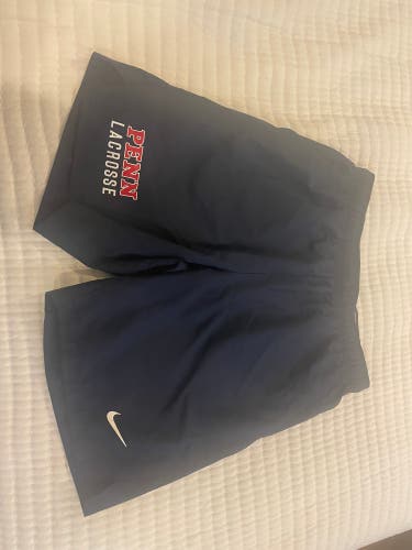 Nike UPenn Lacrosse Team Issued Shorts Large